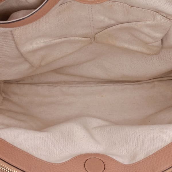 Pre-owned Gucci Large Calfskin Bamboo Shopper Satchel Brown