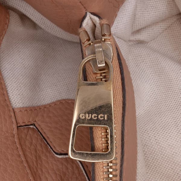 Pre-owned Gucci Large Calfskin Bamboo Shopper Satchel Brown