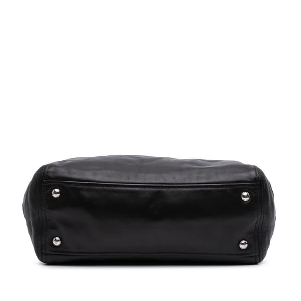 Pre-owned Prada Soft Calfskin Double Zip Satchel Black