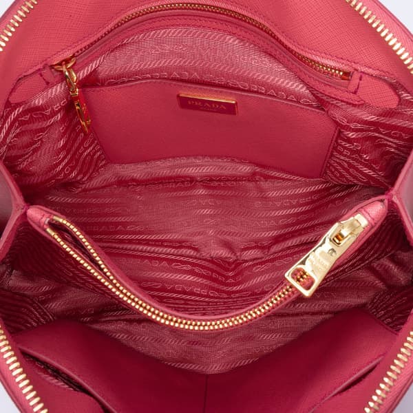 Pre-owned Prada Medium Saffiano Lux Promenade Satchel Pink