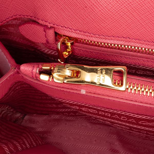 Pre-owned Prada Medium Saffiano Lux Promenade Satchel Pink