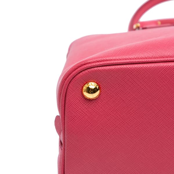 Pre-owned Prada Medium Saffiano Lux Promenade Satchel Pink