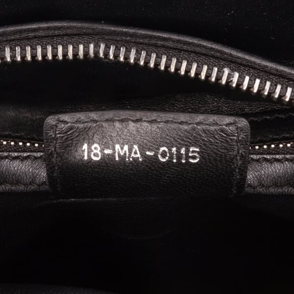 Pre-owned Dior Medium Calfskin Sequin Art Lady Dior Black