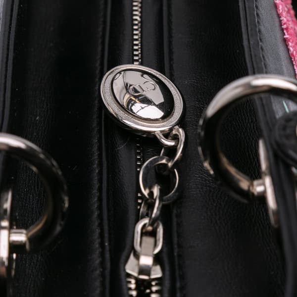 Pre-owned Dior Medium Calfskin Sequin Art Lady Dior Black