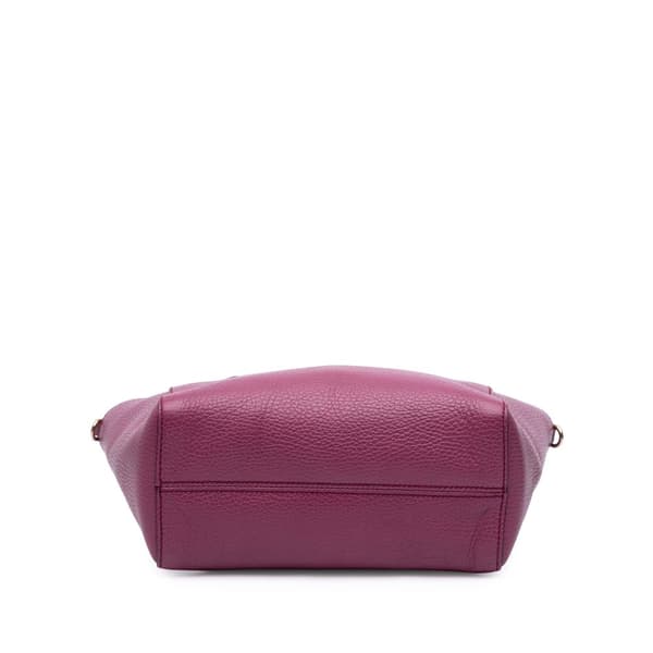 Pre-owned Gucci Mini Leather Swing Satchel Purple