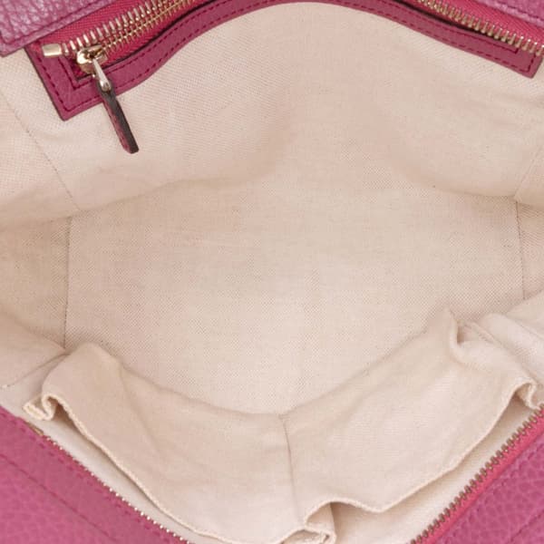 Pre-owned Gucci Mini Leather Swing Satchel Purple