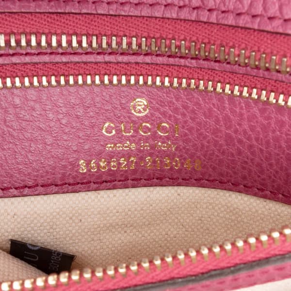 Pre-owned Gucci Mini Leather Swing Satchel Purple