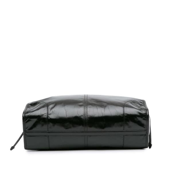 Pre-owned Prada Large Shiny Calfskin Bonnie Satchel Black
