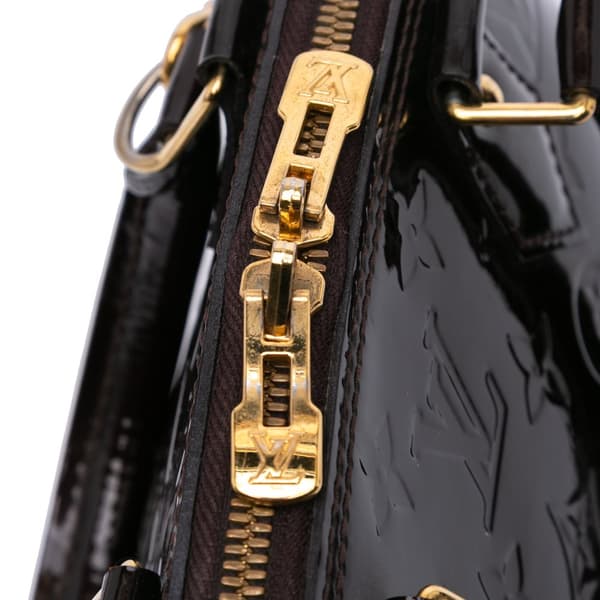 Pre-owned Louis Vuitton Monogram Vernis Alma BB Purple