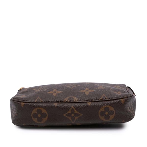 Pre-owned Louis Vuitton Monogram Mini Pochette Accessoires Brown