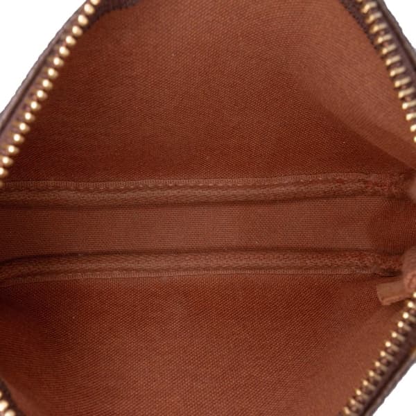 Pre-owned Louis Vuitton Monogram Mini Pochette Accessoires Brown