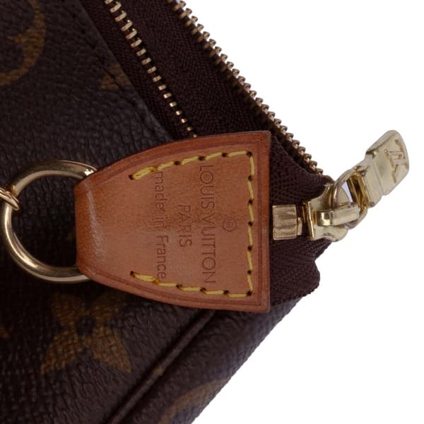 Pre-owned Louis Vuitton Monogram Mini Pochette Accessoires Brown