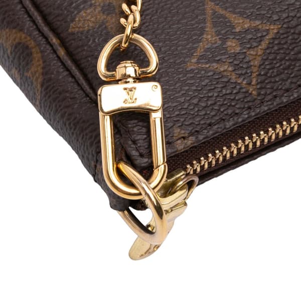 Pre-owned Louis Vuitton Monogram Mini Pochette Accessoires Brown