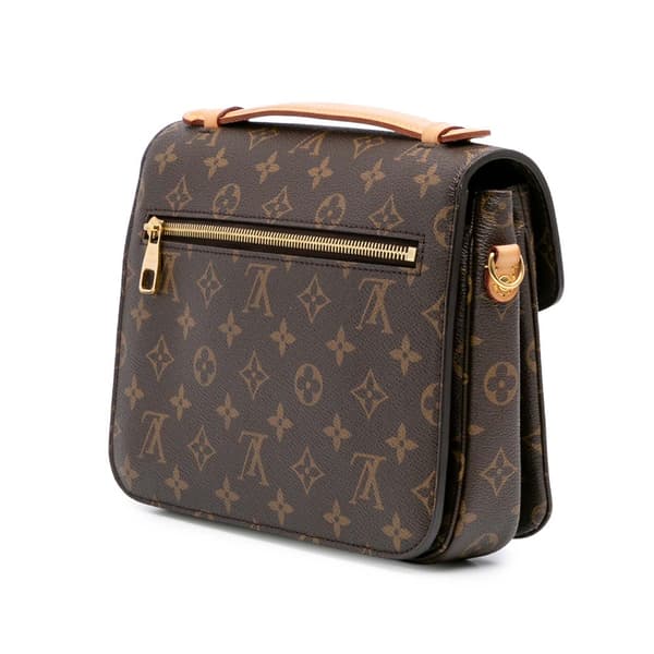 Pre-owned Louis Vuitton Monogram Pochette Metis Brown