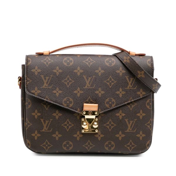 Pre-owned Louis Vuitton Monogram Pochette Metis Brown