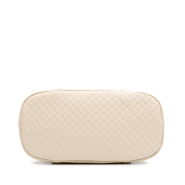 Pre-owned Gucci Medium Microguccissima Dome Satchel White