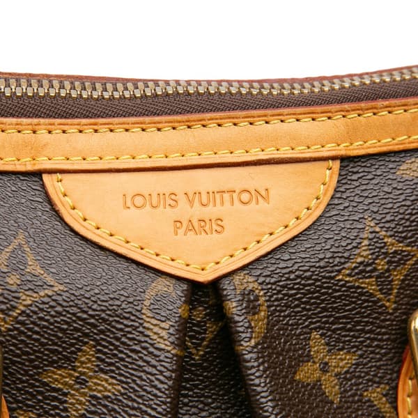 Pre-owned Louis Vuitton Monogram Palermo PM Brown