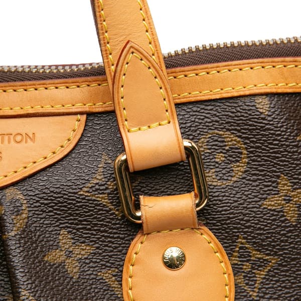 Pre-owned Louis Vuitton Monogram Palermo PM Brown