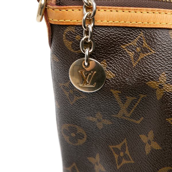 Pre-owned Louis Vuitton Monogram Palermo PM Brown