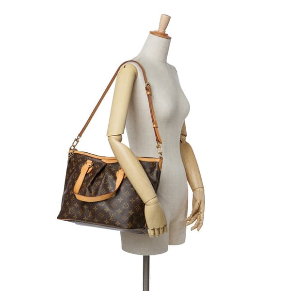 Pre-owned Louis Vuitton Monogram Palermo PM Brown