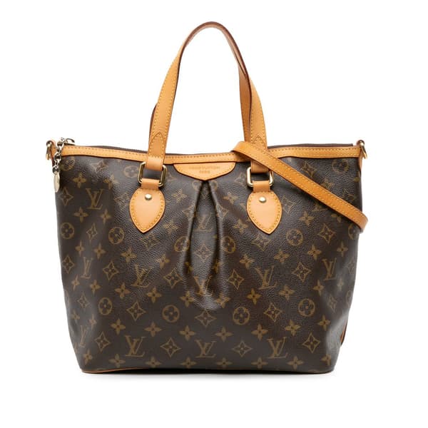 Pre-owned Louis Vuitton Monogram Palermo PM Brown