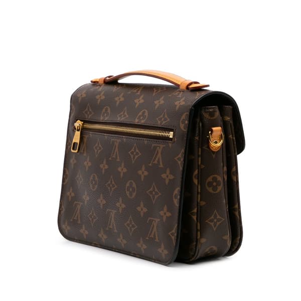 Pre-owned Louis Vuitton Monogram Pochette Metis Brown