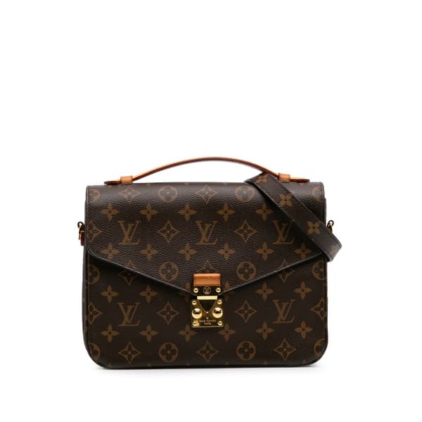 Pre-owned Louis Vuitton Monogram Pochette Metis Brown
