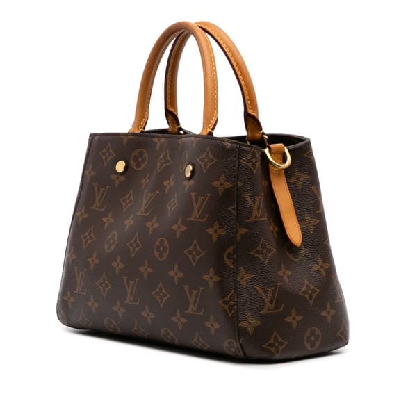 Pre-owned Louis Vuitton Monogram Montaigne MM Brown