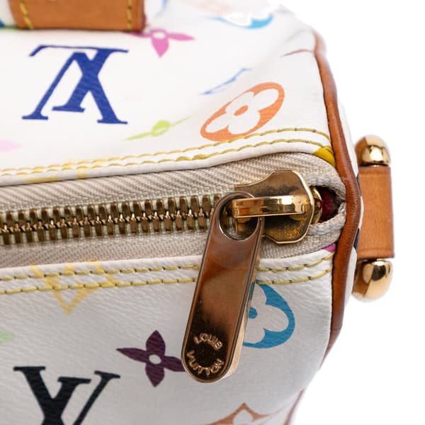 Pre-owned Louis Vuitton Monogram Multicolore Rita White