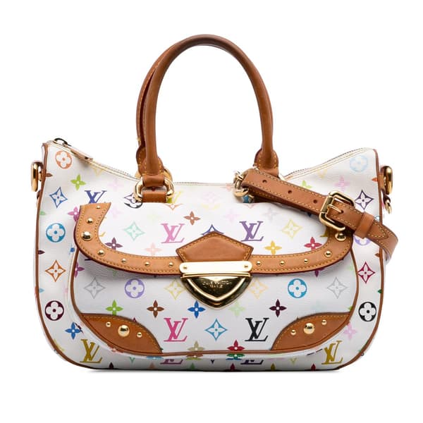 Pre-owned Louis Vuitton Monogram Multicolore Rita White