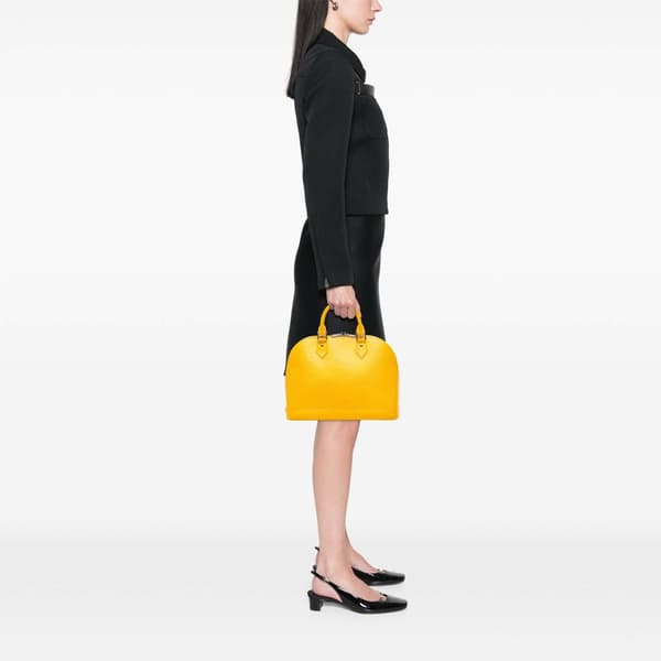 Pre-owned Louis Vuitton Epi Alma PM Yellow