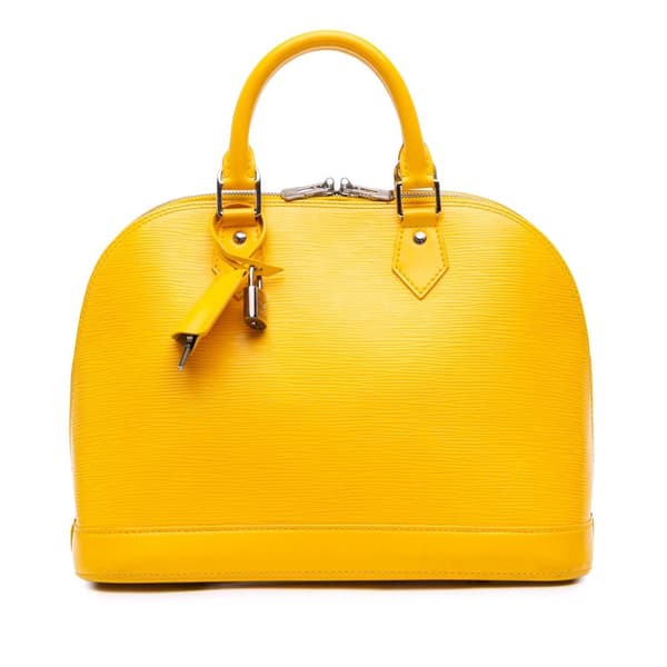 Pre-owned Louis Vuitton Epi Alma PM Yellow