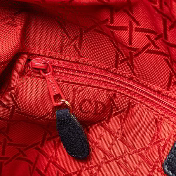 Pre-owned Dior Large Suede Cannage Lady Dior Blue