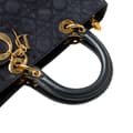 Pikkukuva 10 / 10: Pre-owned Dior Large Suede Cannage Lady Dior Blue