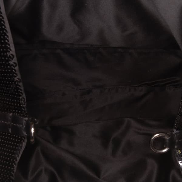 Pre-owned Valentino Sequin Petale Tote Black