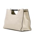 Miniatyrbild 2 av 10: Pre-owned Gucci Medium Calfskin Bamboo Daily Shopper Satchel White