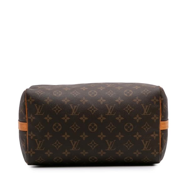 Pre-owned Louis Vuitton Monogram Speedy Bandouliere 30 Brown
