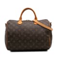 Miniatyrbild 1 av 10: Pre-owned Louis Vuitton Monogram Speedy Bandouliere 30 Brown