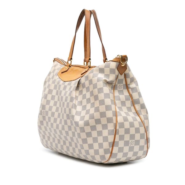 Pre-owned Louis Vuitton Damier Azur Siracusa GM White