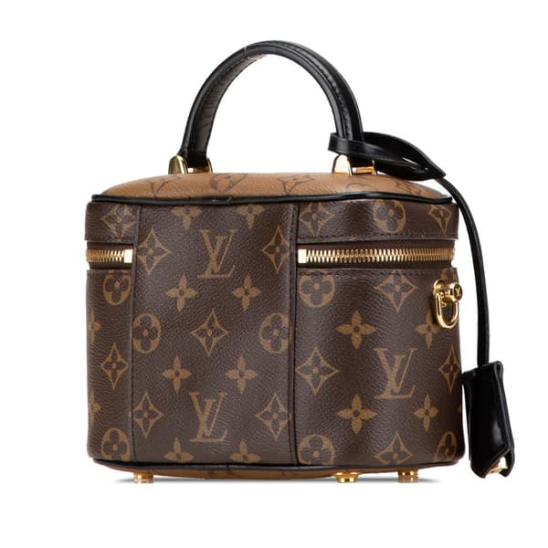 Pre-owned Louis Vuitton Monogram Reverse Vanity PM Brown