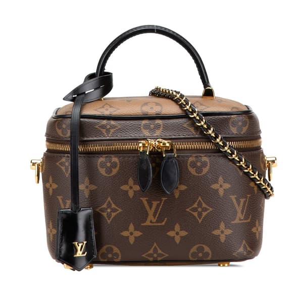 Pre-owned Louis Vuitton Monogram Reverse Vanity PM Brown