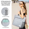 Miniatyrbild 4 av 7: Lollanda Stor kapacitet vattentät vikbar strandväska – multifunktionell axelremsväska för shopping och semester