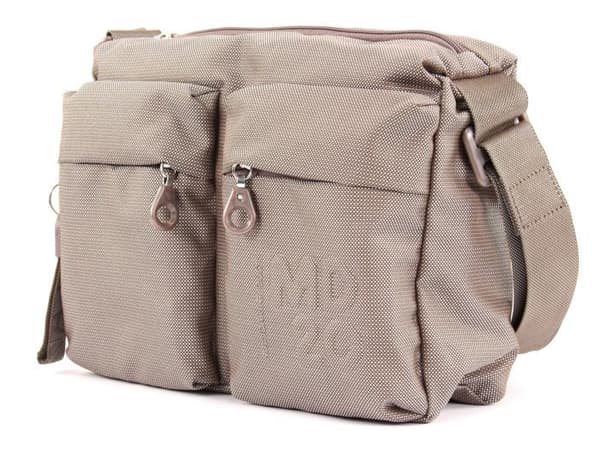 Axelväska - MANDARINA DUCK - MD20 Crossover Zip M - Beige - 29x25x10 cm - Dragkedja