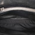 Miniatyrbillede 4 af 10: Pre-owned Saint Laurent Medium Monogram Chevron Sheepskin College Bag Black