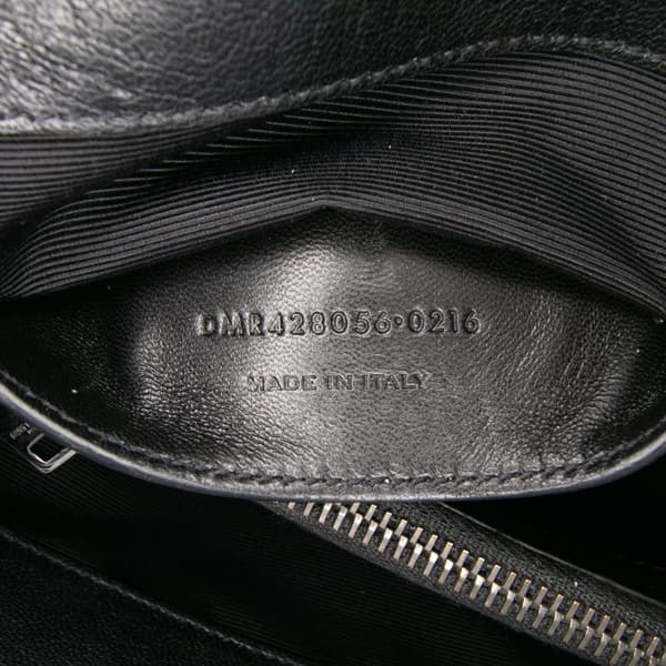 Pre-owned Saint Laurent Medium Monogram Chevron Sheepskin College Bag Black