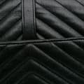 Miniatyrbillede 9 af 10: Pre-owned Saint Laurent Medium Monogram Chevron Sheepskin College Bag Black