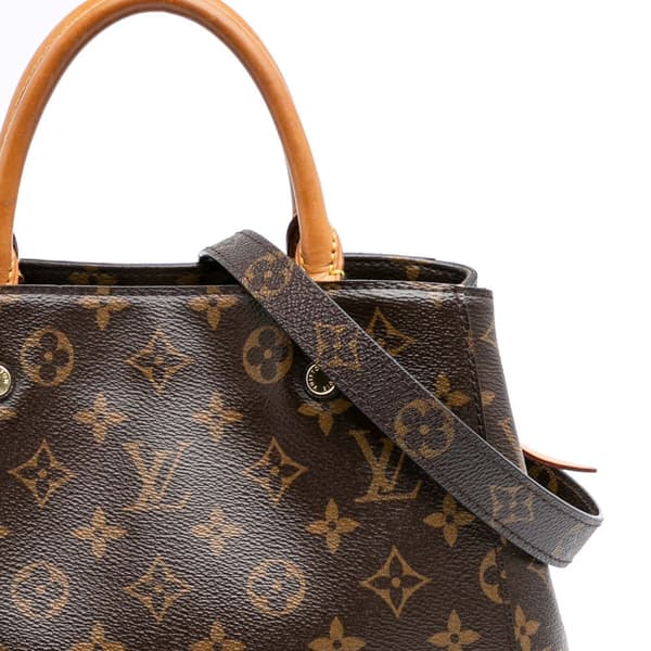 Pre-owned Louis Vuitton Monogram Montaigne BB Brown