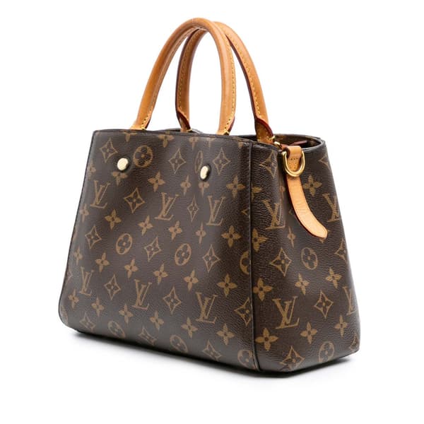 Pre-owned Louis Vuitton Monogram Montaigne BB Brown