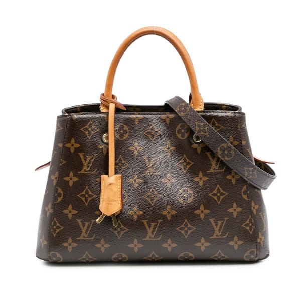 Pre-owned Louis Vuitton Monogram Montaigne BB Brown