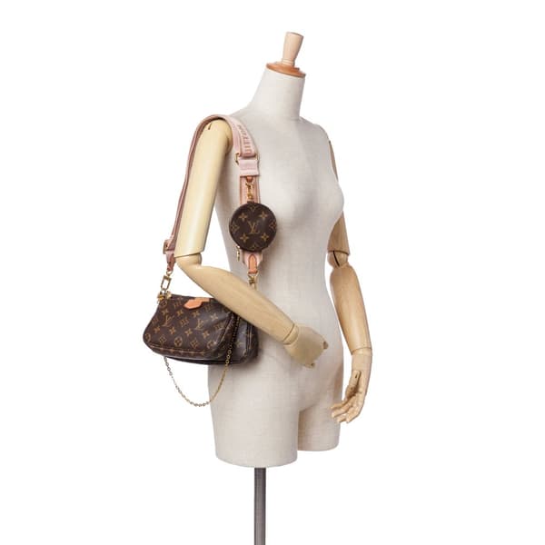 Pre-owned Louis Vuitton Monogram Multi Pochette Accessoires Brown